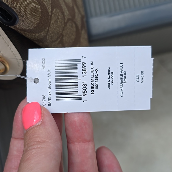 COACH NWT Mini Lillie Carryall In Signature Canvas** - Picture 2 of 7